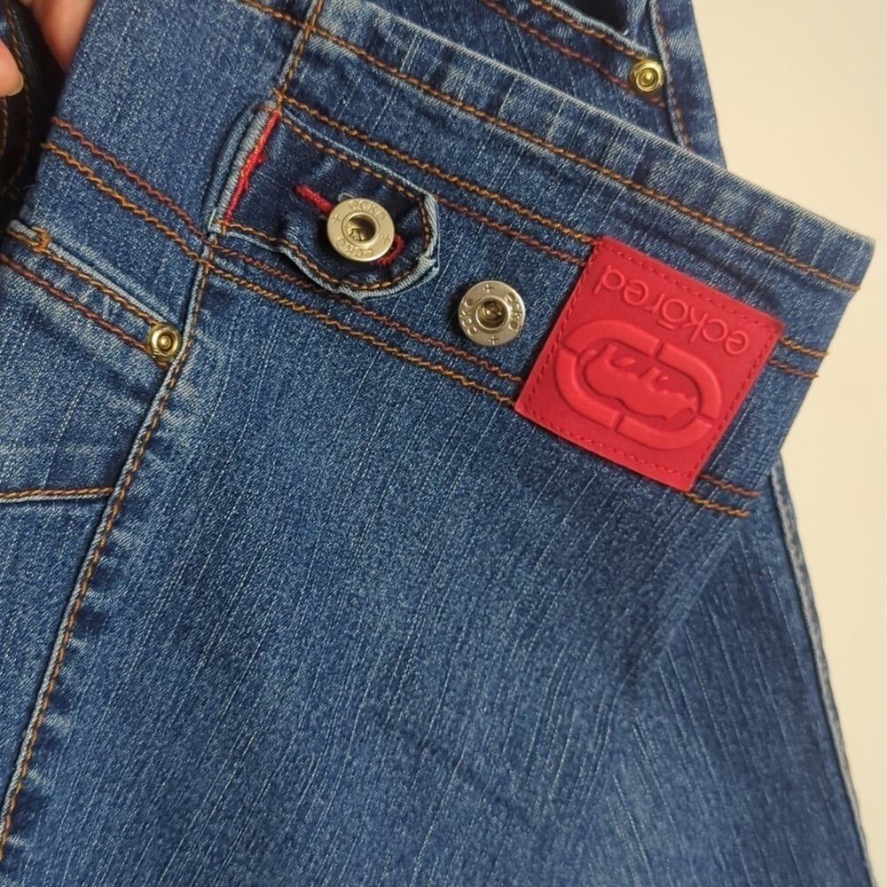 Vintage ECKORED Jeans with Embroidered Patchwork Rhinoceros Juniors 5 - Picture 6 of 16